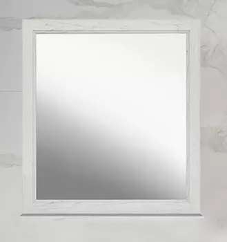 Зеркало ASB-Woodline Толедо 85 белый патина серебро