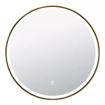 Зеркало Azario AZ-Z-261CS 80х80 c подсветкой и диммером, сенсорный выключатель, дерево
