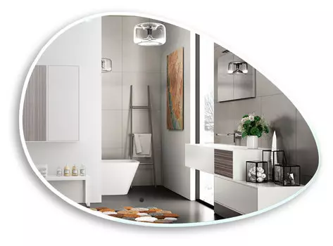 Зеркало Azario Omega 920x600 c подсветкой и диммером, бесконтактный сенсор