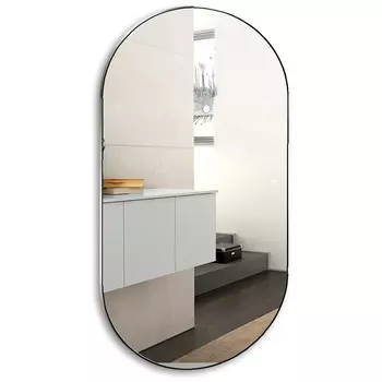 Зеркало Azario Viva BLACK 55х105 сенсорный выключатель с функцией диммера