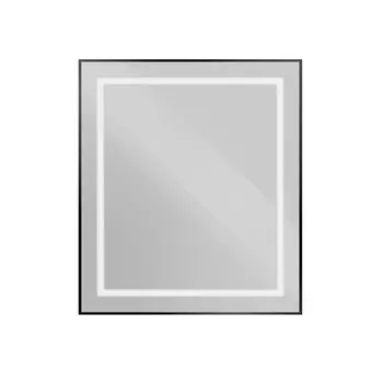 Зеркало BelBagno SPC-KRAFT-700-800-SENS-NERO с подсветкой и сенсорным выключателем по периметру рамы, черный