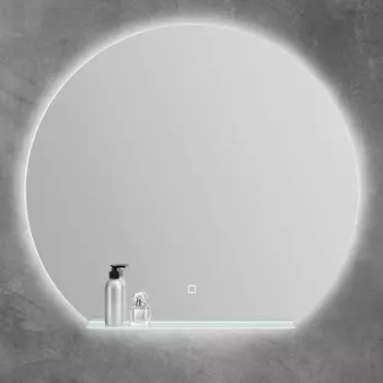 Зеркало BelBagno SPC-RNG-900-LED-TCH-MENS с подсветкой и сенсорным выключателем, с полкой