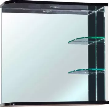 Зеркало Bellezza Рио 70 R, черно-белое, с подсветкой