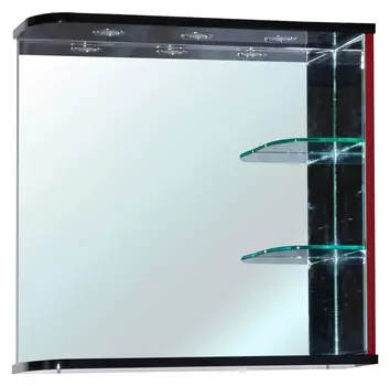 Зеркало Bellezza Рио 70 R красное с черным