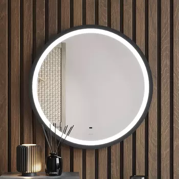 Зеркало Bond Circle D60 с LED-подсветкой и бесконтактным сенсором, черный