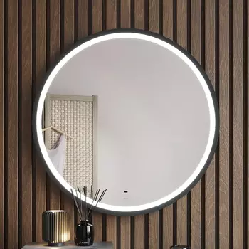 Зеркало Bond Circle D80 с LED-подсветкой и бесконтактным сенсором, черный
