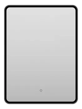 Зеркало Brevita Mercury 60х80 черное, сенсорный выключатель