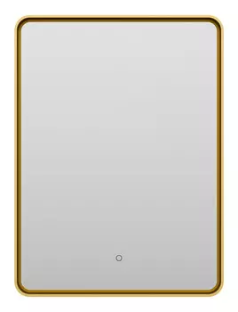 Зеркало Brevita Mercury 60х80 золото, сенсорный выключатель