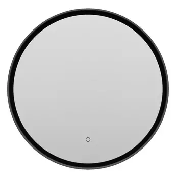 Зеркало Brevita Pluto 60х60 черное, сенсорный выключатель