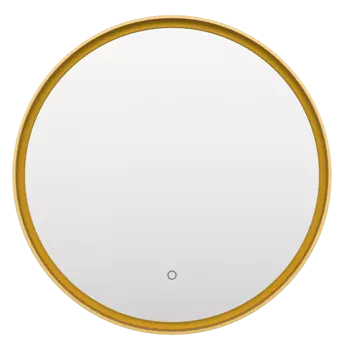 Зеркало Brevita Pluto 60х60 золото, сенсорный выключатель