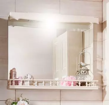 Зеркало Бриклаер Кантри 85 бежевый дуб прованс с балюстрадой