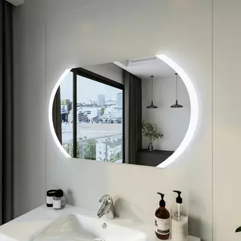 Зеркало Бриклаер Вега/Мальта 100 с подсветкой, овальное