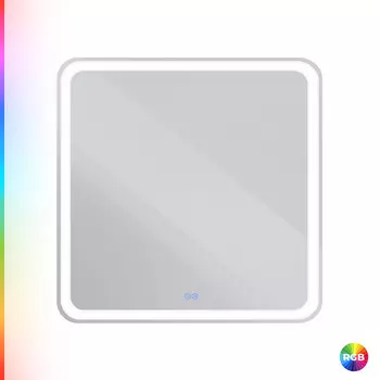 Зеркало Cezares Multicolore 80х80 со встроенной разноцветной подсветкой RGB и сенсорным выключателем
