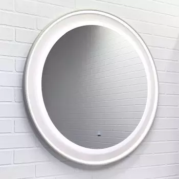 Зеркало Comforty Ереван D60 с LED подсветкой, бесконтактный сенсор, серый шелк