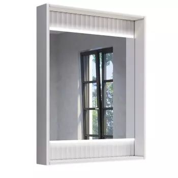 Зеркало Comforty Марсель 60 с подсветкой, белое матовое
