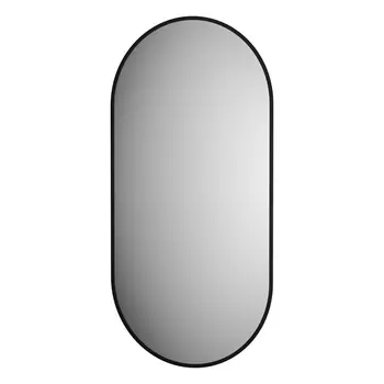 Зеркало Defesto AURA DF 2924 50х100 см, с LED-подсветкой, без выключателя, нейтральный белый свет, рама черная
