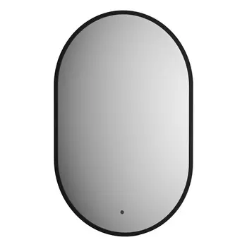 Зеркало Defesto AURA DF 2931R 40х60 см, с LED-подсветкой, инфракрасный выключатель, теплый белый свет, рама черная