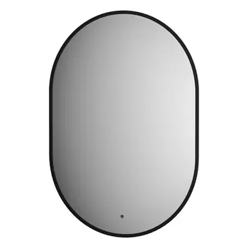 Зеркало Defesto AURA DF 2933R 50х70 см, с LED-подсветкой, инфракрасный выключатель, теплый белый свет, рама черная