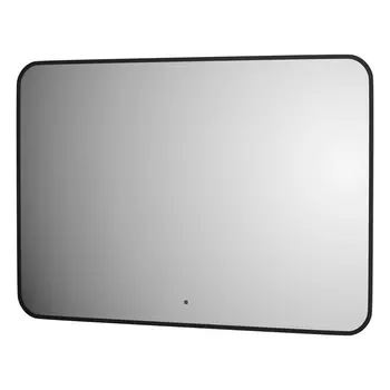 Зеркало Defesto AURA DF 2969RH 100х70 см, с LED-подсветкой, инфракрасный выключатель, нейтральный белый свет, рама черная