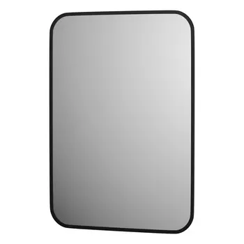Зеркало Defesto AURA DF 2974 50х70 см, с LED-подсветкой, без выключателя, теплый белый свет, рама черная