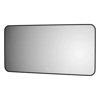 Зеркало Defesto AURA DF 2978SH 120х60 см, с LED-подсветкой, сенсорный выключатель, теплый белый свет, рама черная