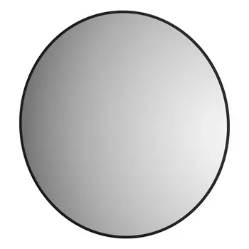 Зеркало Defesto AURA DF 2986 90х90 см, с LED-подсветкой, без выключателя, нейтральный белый свет, рама черная