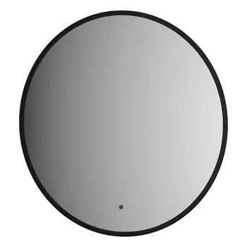 Зеркало Defesto AURA DF 2992R 50х50 см, с LED-подсветкой, инфракрасный выключатель, теплый белый свет, рама черная