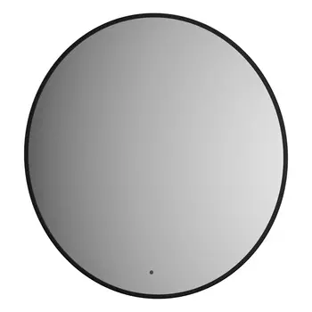 Зеркало Defesto AURA DF 2994R 70х70 см, с LED-подсветкой, инфракрасный выключатель, теплый белый свет, рама черная