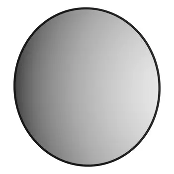 Зеркало Defesto AURA DF 2995 80х80 см, с LED-подсветкой, без выключателя, теплый белый свет, рама черная