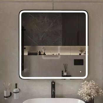 Зеркало DIWO Коломна 80х80 с подсветкой, сенсорный выключатель (ЗЛП121)