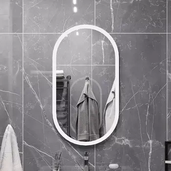 Зеркало DIWO Переславль 55х100 с подсветкой, сенсорный выключатель (ЗЛП1725)