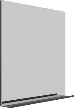 Зеркало DIWO Смоленск 80 с полкой, черное (ВП02)