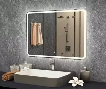 Зеркало Emmy Гретта Стандарт 120х80 с подсветкой, сенсорным выключателем