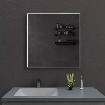 Зеркало Esbano ES-3803 TD 80х80 с подсветкой, ИФК выключатель с диммером, хром