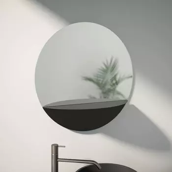 Зеркало EVOFORM SHADOW BY 0562 с металлической полочкой 70x70 см