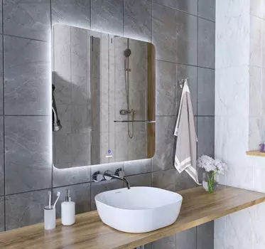 Зеркало Grossman Elegans-промо 80х80 с подсветкой и сенсорным выключателем