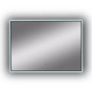 Зеркало Континент Amer Led 1000х700 с фоновой подсветкой, бесконтактным сенсором, черной окантовкой