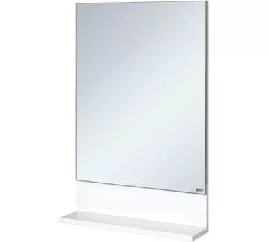 Зеркало Misty Алиса 50 белое, с полкой