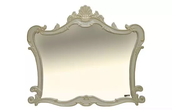 Зеркало Misty Bianco 100 бежевое сусальное золото