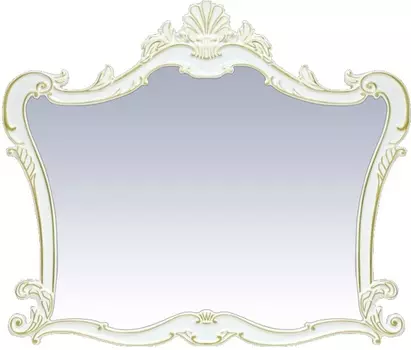 Зеркало Misty Bianco 90 белое сусальное золото