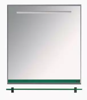 Зеркало Misty Джулия 60 с полочкой, зеленое