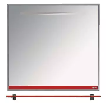 Зеркало Misty Джулия 85 с полочкой, красное