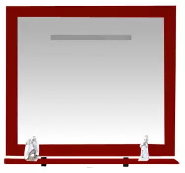 Зеркало Misty Европа 90 красное, с подсветкой