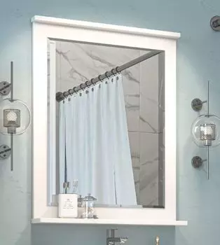 Зеркало Misty Марта 80 белый глянец