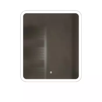 Зеркало Mixline Стив 60х70 с подсветкой и сенсором, белая окантовка