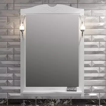 Зеркало Opadiris Клио/Тибет 75 белое матовое