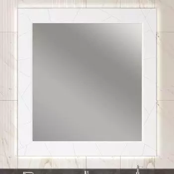 Зеркало Opadiris Луиджи 100 с подсветкой, белое матовое