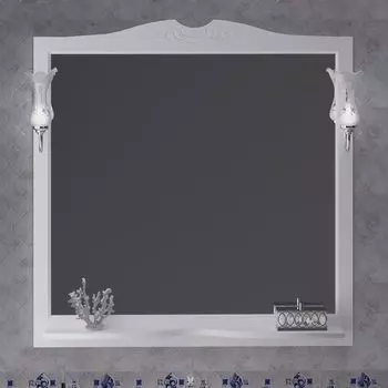 Зеркало Opadiris Валери 105 белый матовый