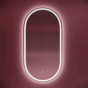 Зеркало Sancos Oval 55х105 с фронтальной подсветкой, с сенсорным выключателем