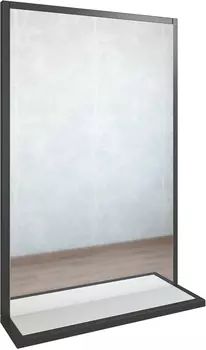 Зеркало Sanflor Норд 60 с полкой, черный муар